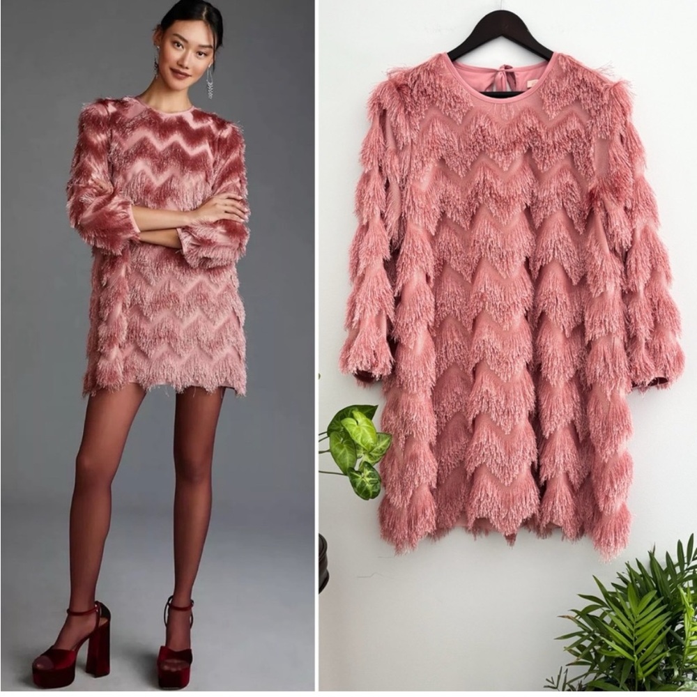 Anthro mini front dress. Wore once for family photos.